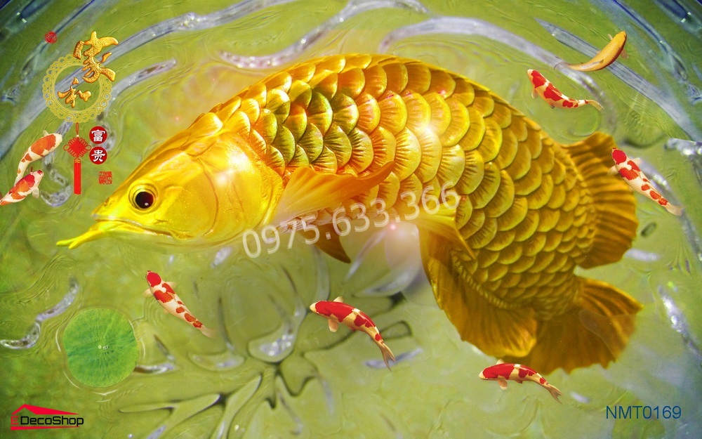 Tranh dán tường 3D cá E005