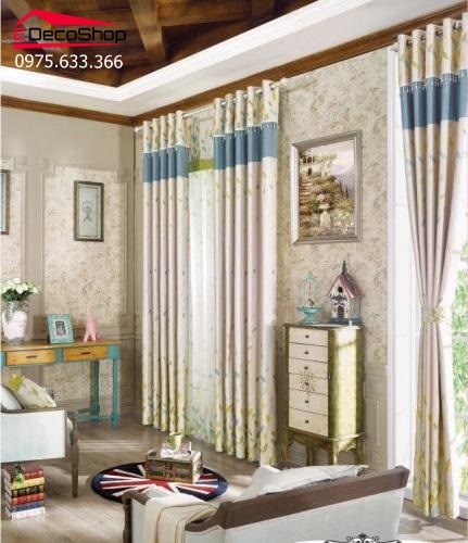 Rèm vải Hàn Quốc phong cách cổ điển E007