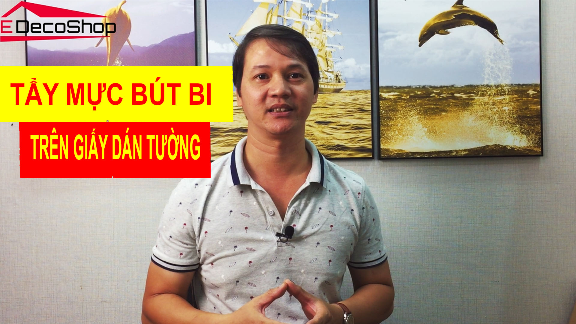 Test khả năng tẩy vết mực bút bi trên giấy dán tường nhật bản