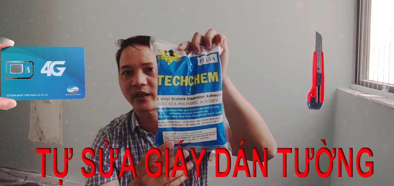 Hướng dẫn tự sửa giấy dán tường tại nhà