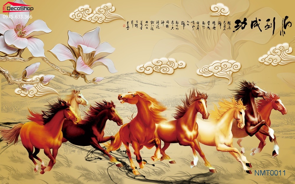 Tranh Dán Tường 3D Mã Đáo Thành Công E032