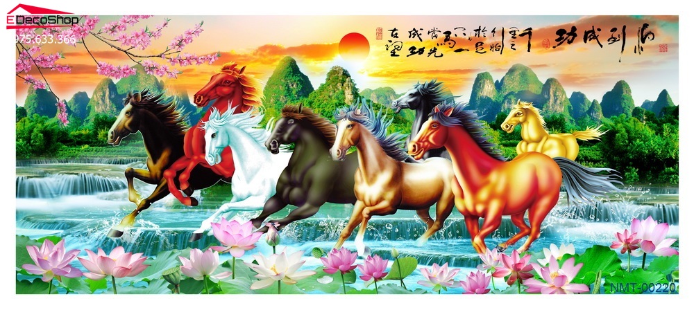 Tranh Dán Tường 3d Mã Đáo Thành Công E033