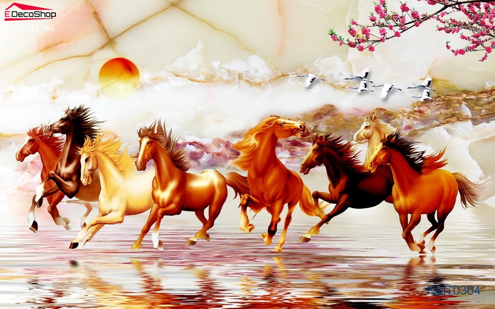 Tranh Dán Tường 3d Mã Đáo Thành Công E035